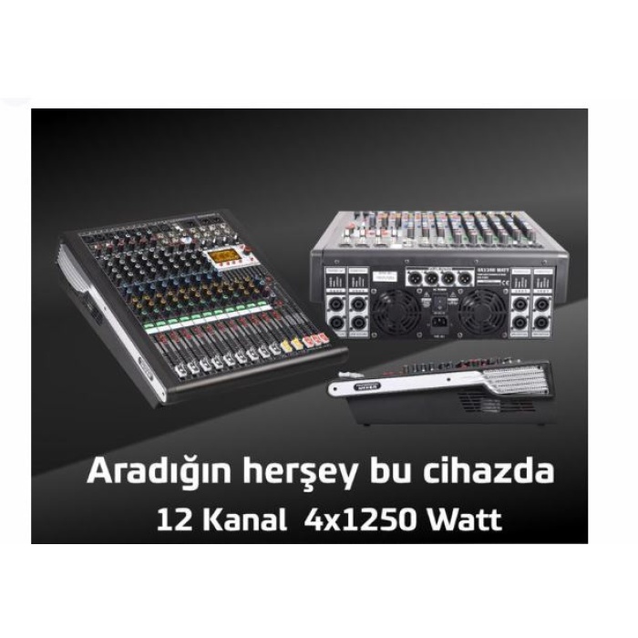 DDS DPX-PRO12 4X1250 WATT 12 KANAL POWER MIXER (4767)