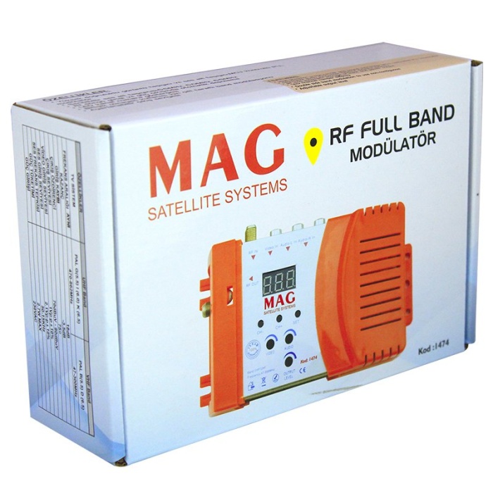 MAG 1474 AV GİRİŞLİ LED EKRANLI RF FULL BAND MODÜLATÖR (4767)