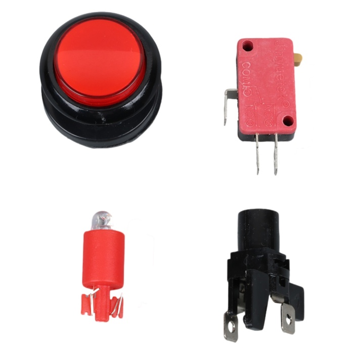 ATARİ BUTONU 12V LEDLİ KAFA ÇAPI 24MM DELİK ÇAPI 24MM IC-180J-1 (4767)