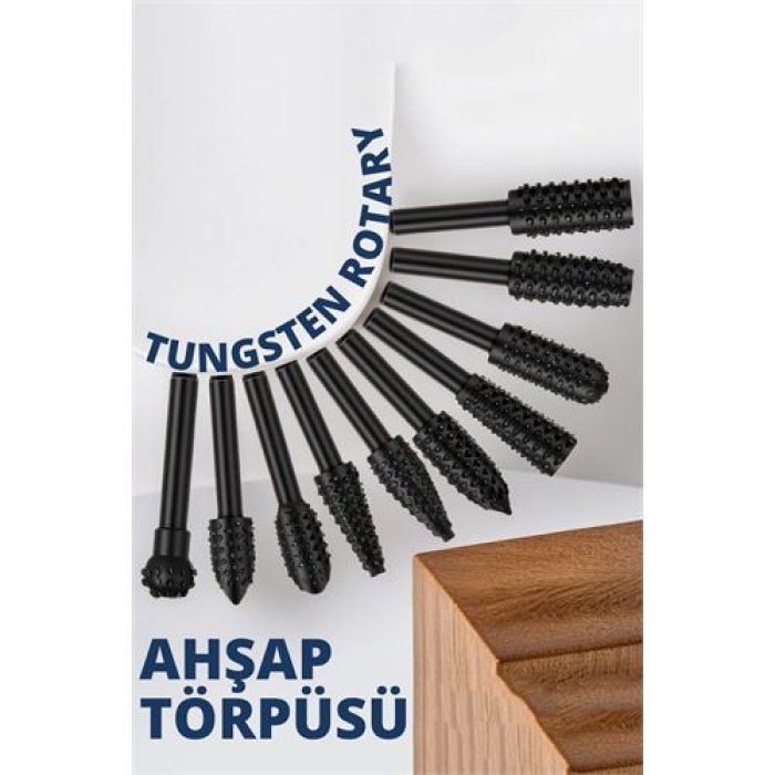 Turk Tungsten Ahşap Oyma Şekillendirme 10 LU Törpü Seti