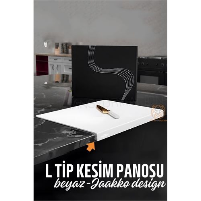 Turk Köşeli Kesim Panosu BEYAZ Kesim Tahtası Jaakko Design