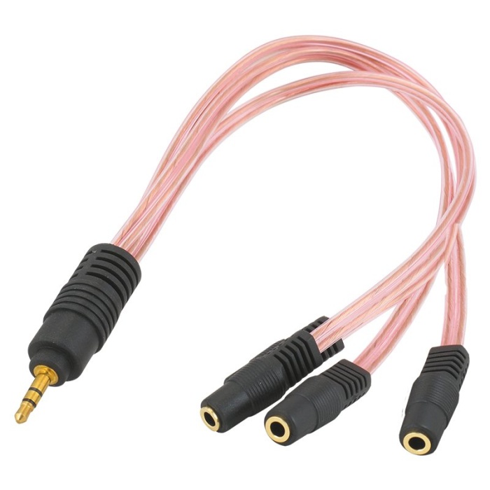 3.5 MM STEREO ERKEK/3 X 3.5 MM STEREO DİŞİ 5+1 KABLO (4767)