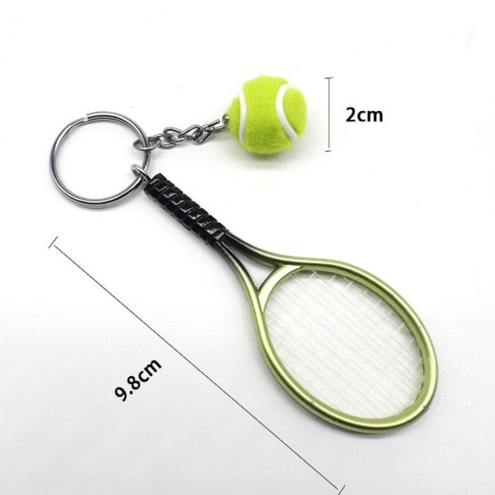 Gerçekçi Tenis Raketi Tasarımlı Şık Anahtarlık Kolye Çanta Süsü Tennis Keychain (4767)