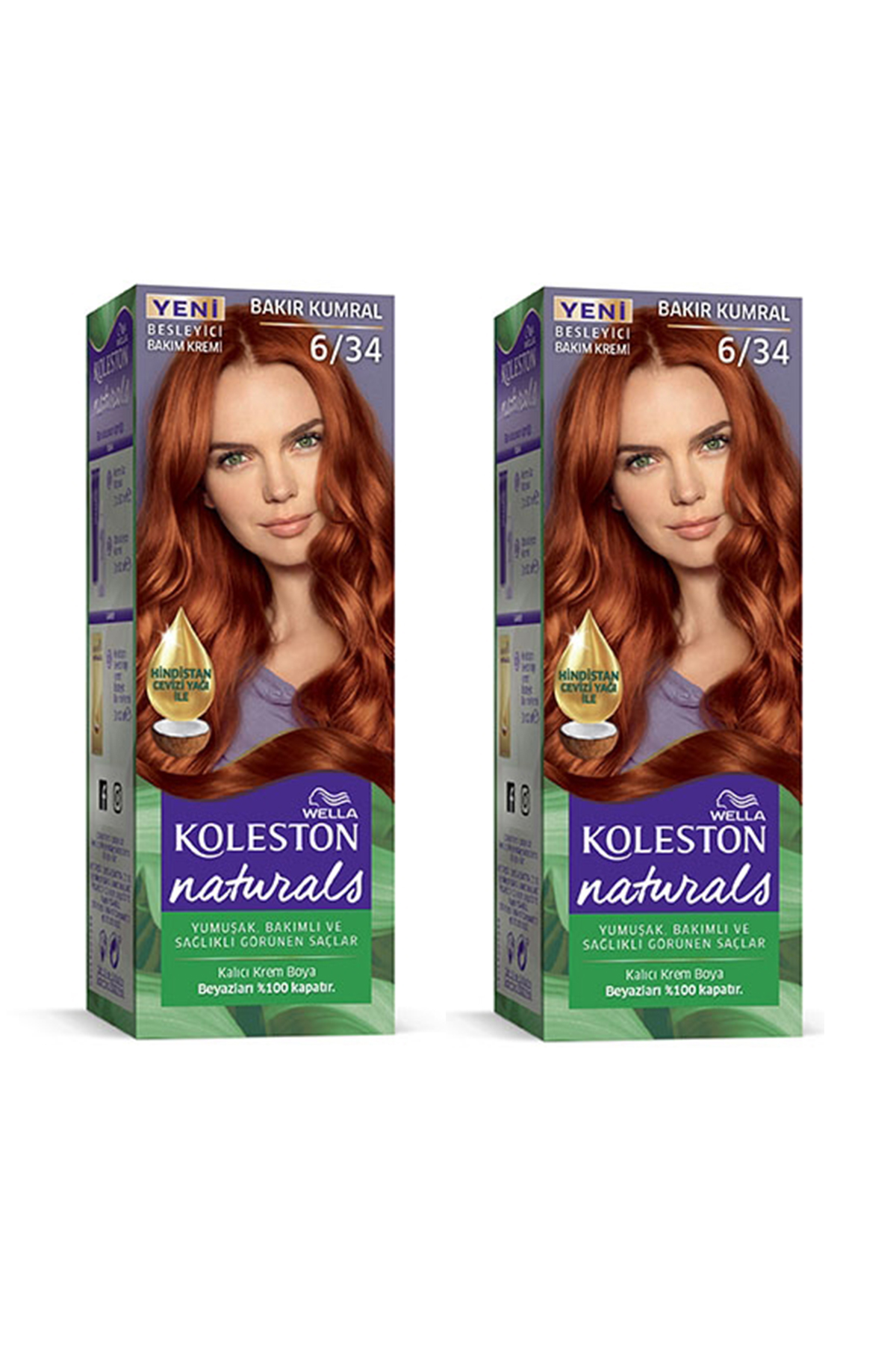 Naturals Saç Boyası Bakır Kumral 6/34 2x Paket