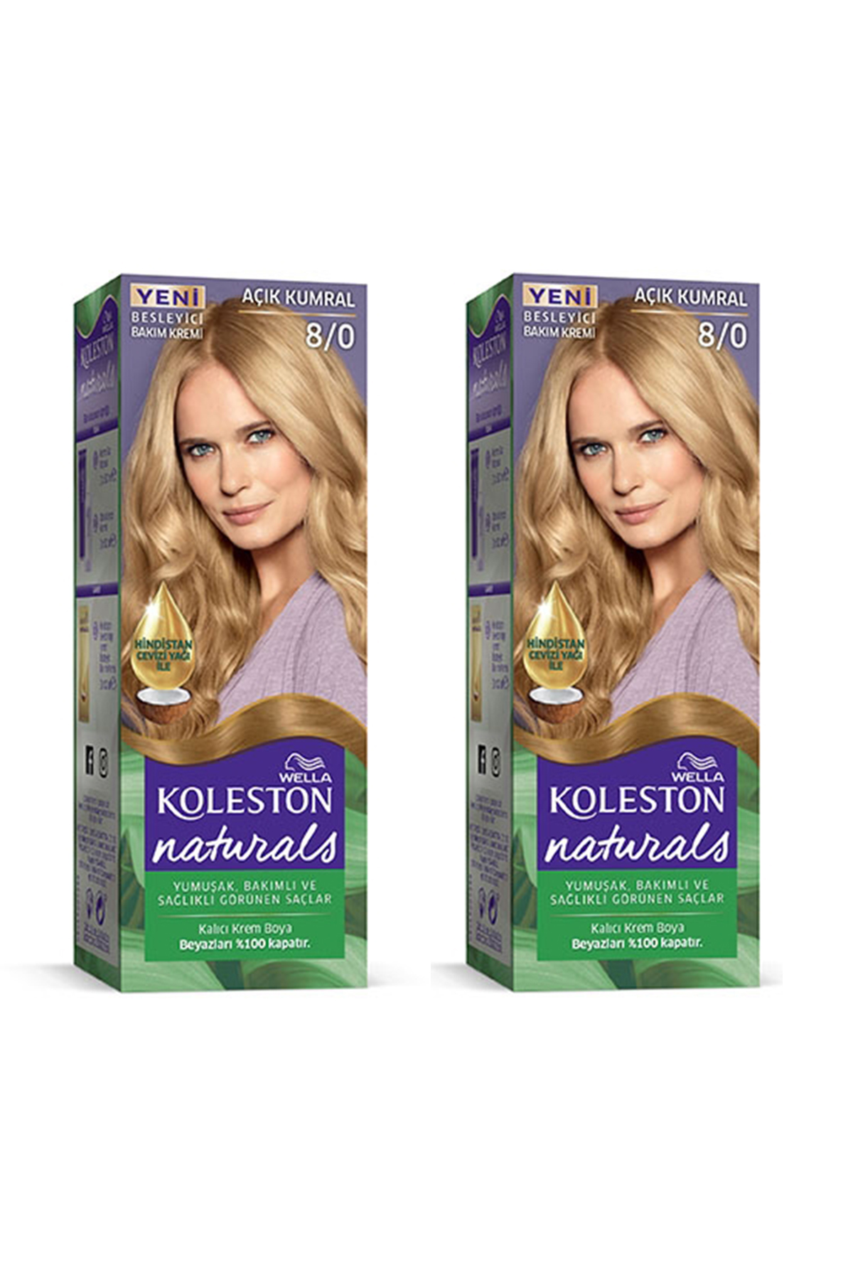 Naturals Saç Boyası Açık Kumral 8/0 2x Paket