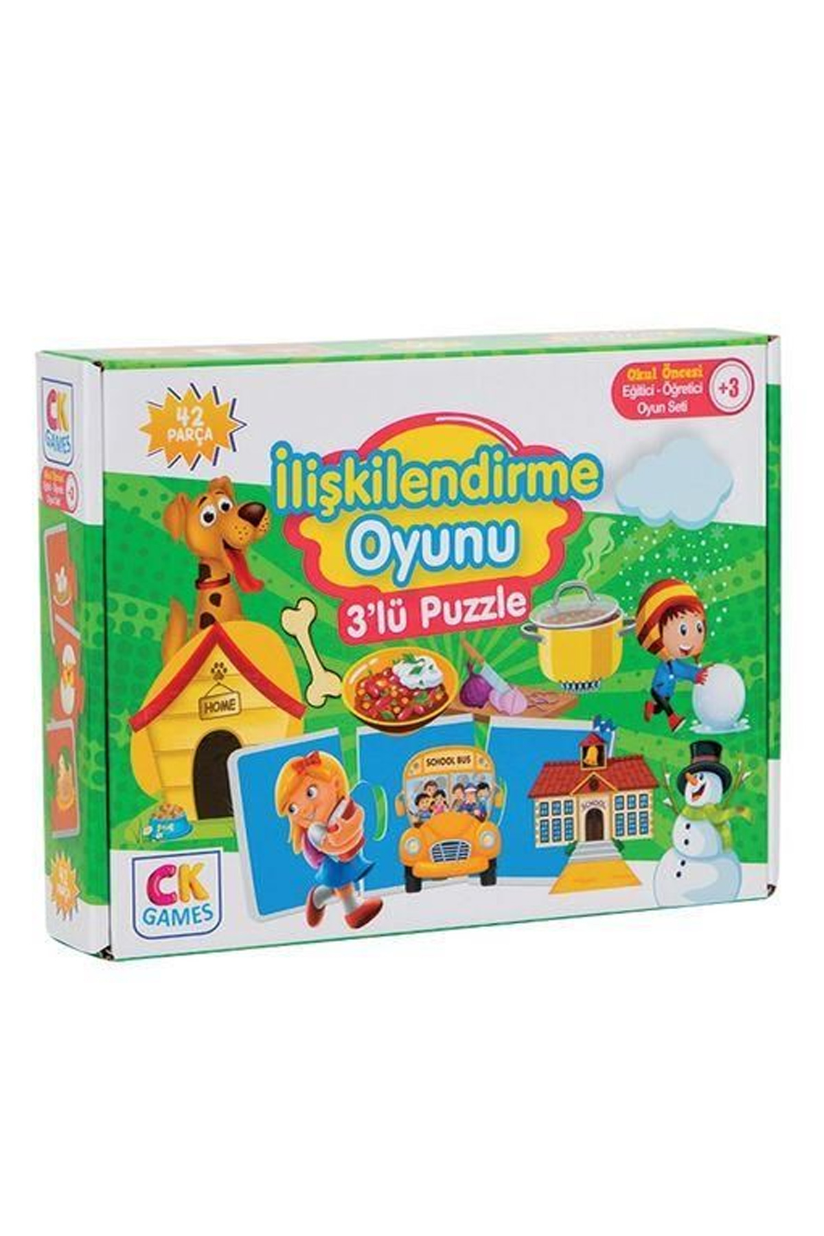 Eğitici Oyun İlişkilendirme Oyunu 42 Parça Puzzle