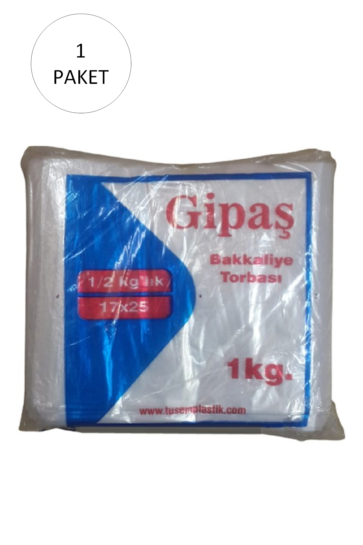 Bakkaliye Naylon Torba 1/2 Yarımlık 17x25 cm 1 kg 1 Paket (Takriben 475 Adet)