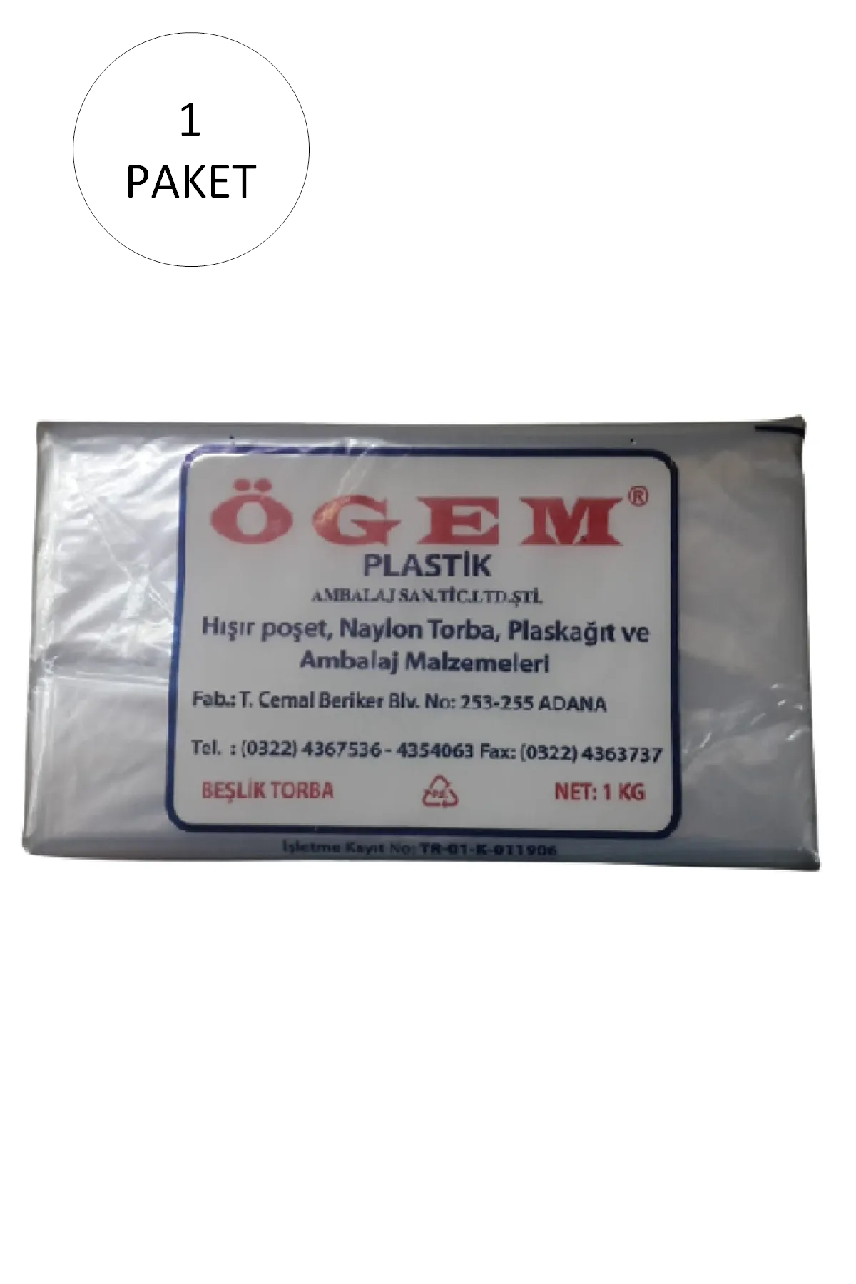 Bakkaliye Naylon Torba Beşlik 30x52 cm 1 kg 1 Paket (Takriben 105 Adet)