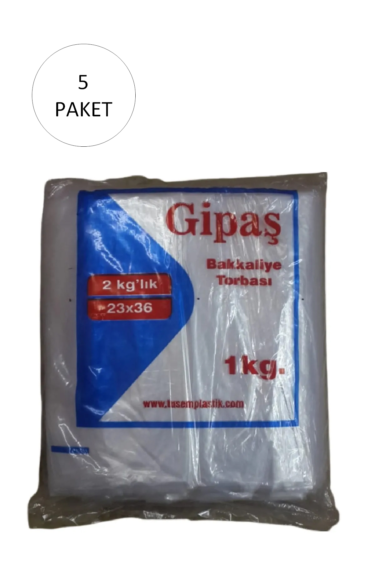 Bakkaliye Naylon Torba 2'kg lık 23x36 cm 5 Paket (Takriben 1.300 Adet)