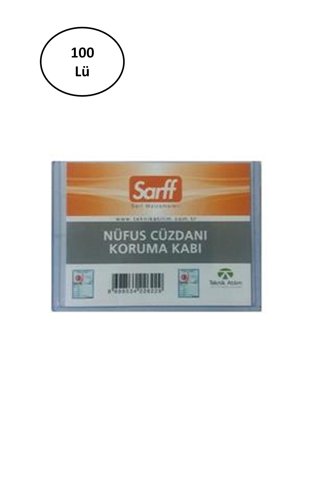 Sarff Nüfus Cüzdanı Kabı Pvc Lüx A-032H 100'lü