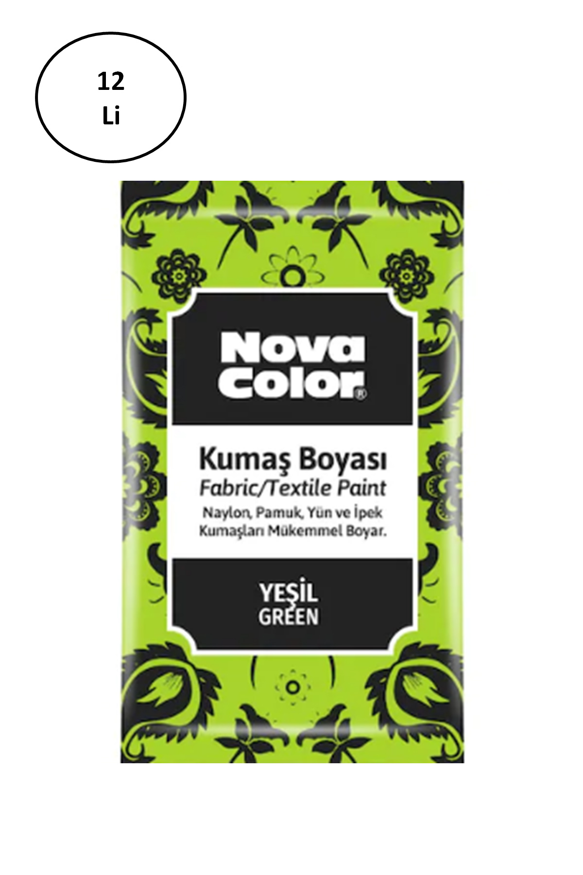 Nova Color 12 Gr Toz Kumaş Boyası Yeşil Nc-903 12'li