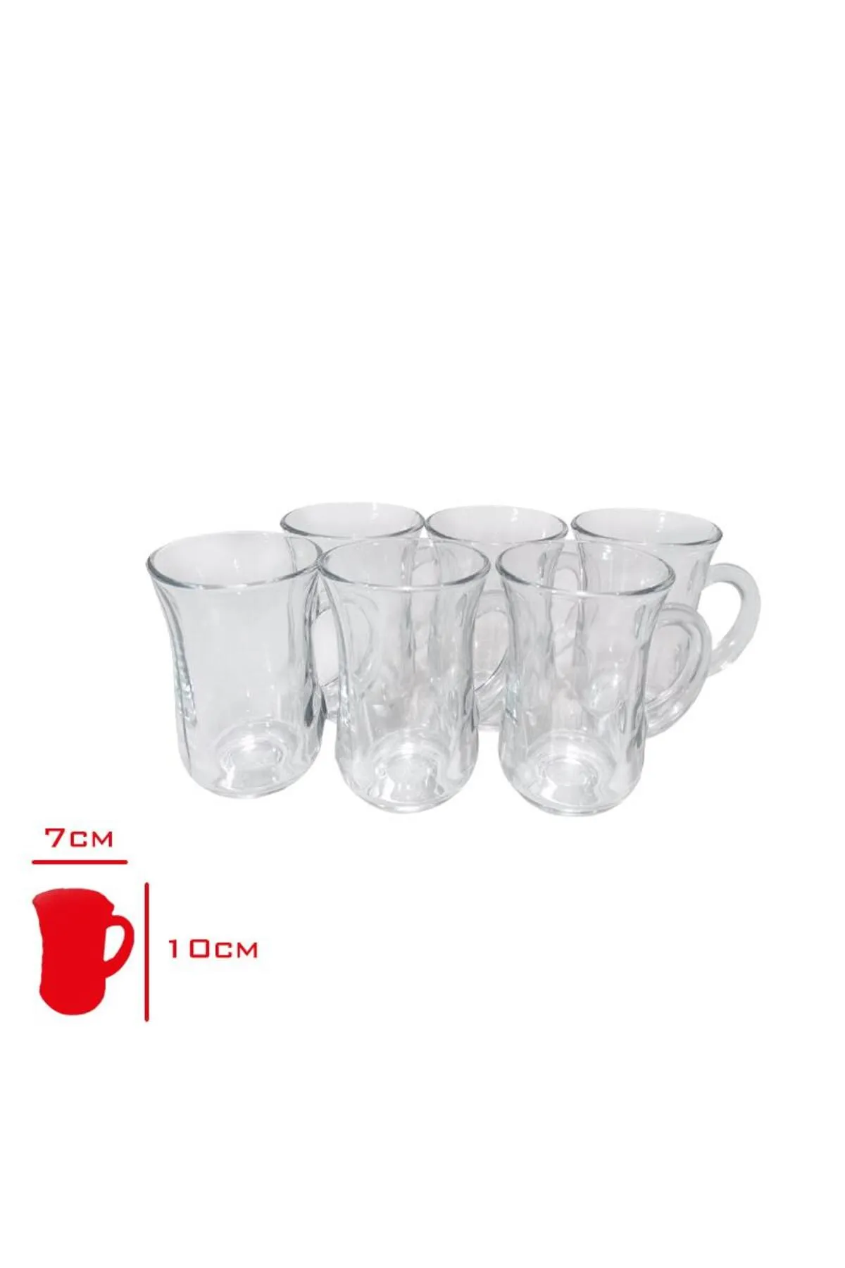 Bardak Kulplu 6 Li Istikane Mug Turk-81674