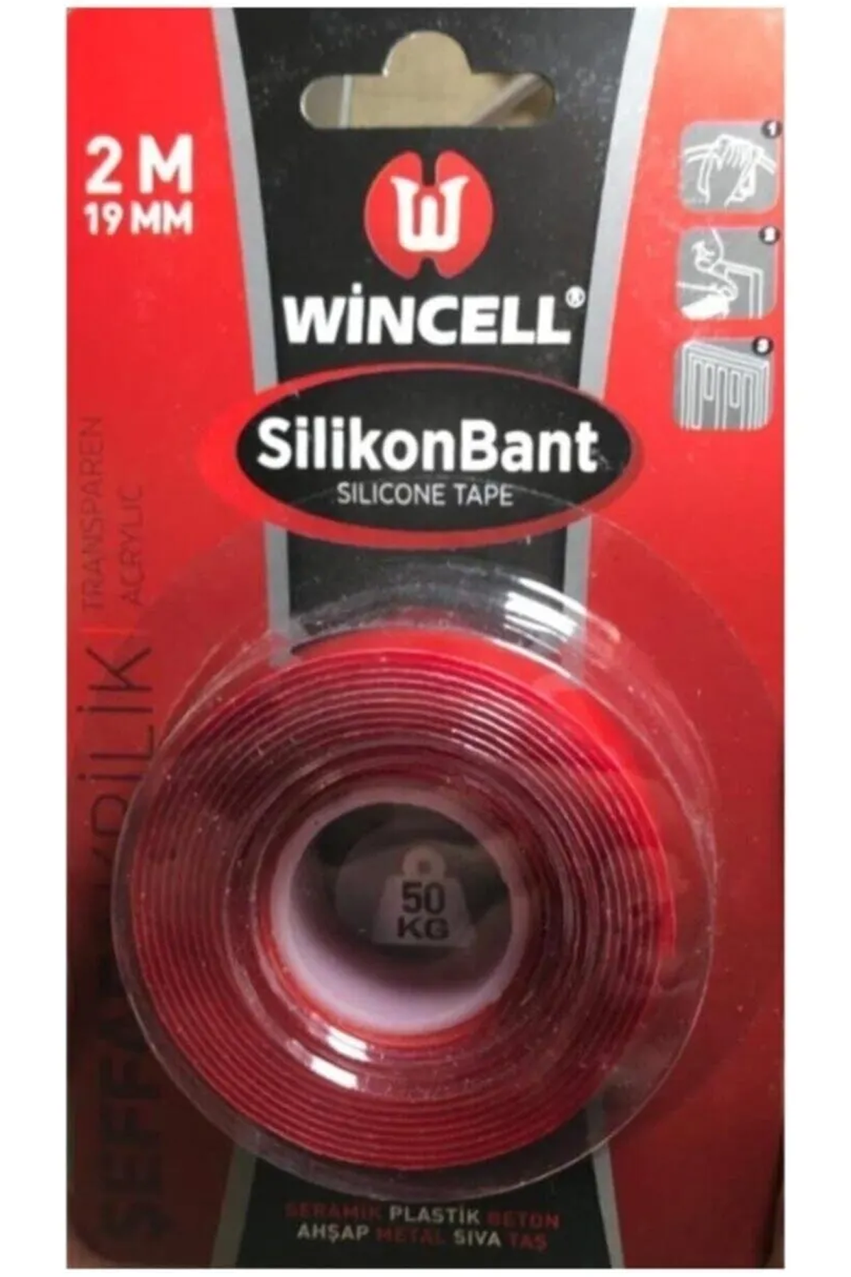 Silikon Çift Taraflı Bant 19mm x 2 Mt Turk-CK-4039