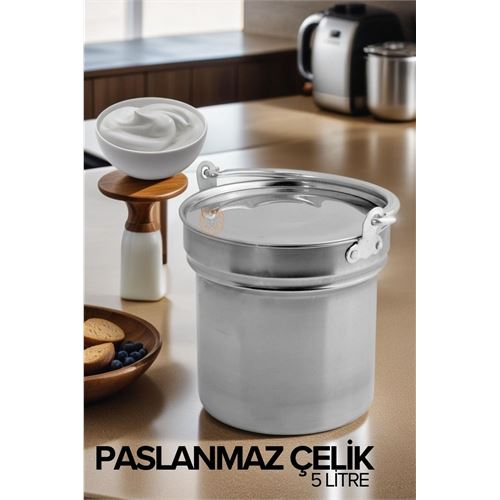 Yoğurt Bakracı 5 Lt Paslanmaz Çelik