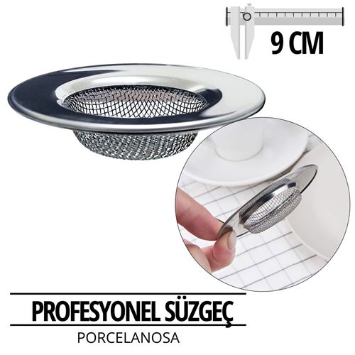 Profesyonel 9 cm Çap Lavabo Süzgeci Porcelanosa