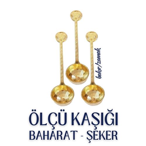 3 lü Şeker ve Ölçü Kaşığı Vintage Design