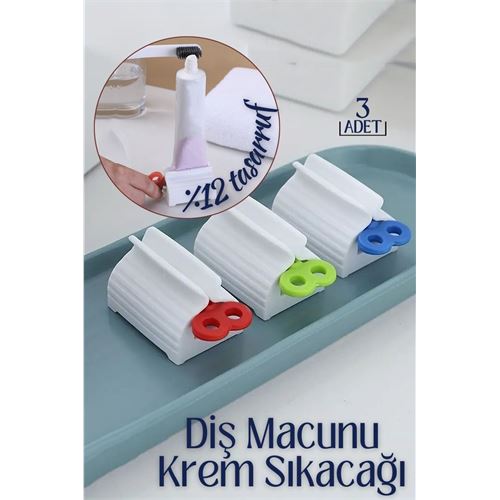 Diş Macunu Krem Sıkacağı 3 lü Set Tuppo Design