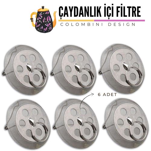 Demlik İçi Çay Filtresi 6 ADET Colombini Design