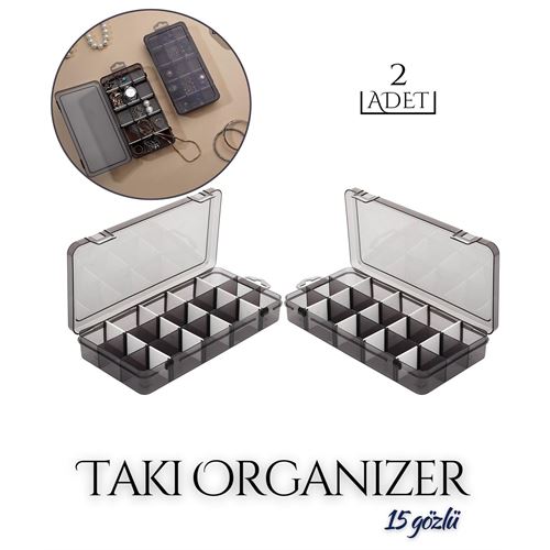 15 Gözlü Takı Organizeri 2 Li Set Belitz Design