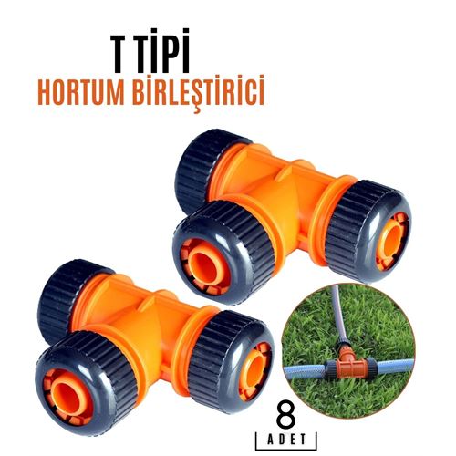 8 ADET T TİPİ Hortum Birleştirici Aparat  718857 Toptan Paket