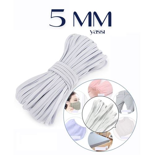 40 METRE Yassı Bel Paça Giysi Lastiği  5 mm 716721 Toptan Paket