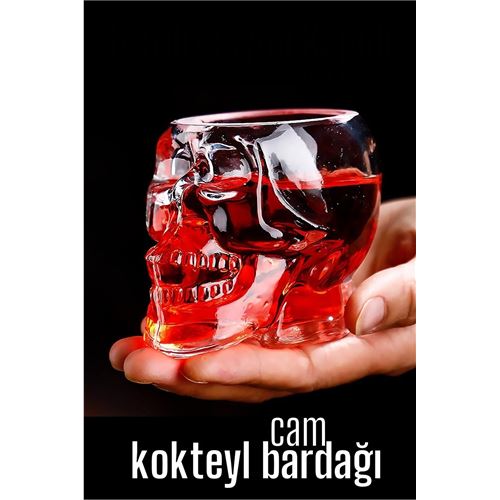 4 ADET Kokteyl Bardağı Kurukafa Cam 720275 Toptan Paket