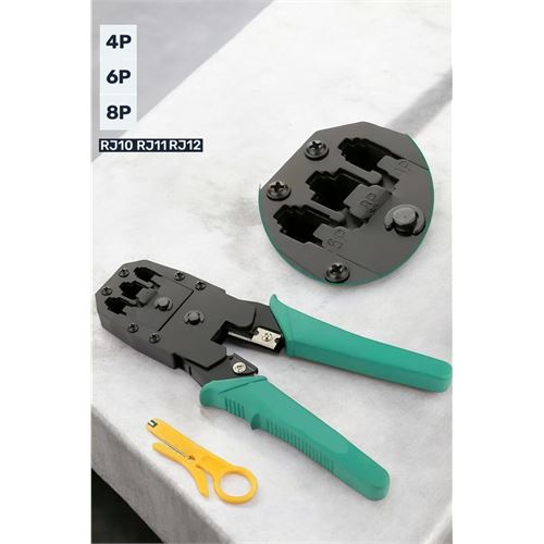 Kablo Sıkma ve Soyma Pensesi RJ-11-RJ-12-RJ-45 4P 6P 8P