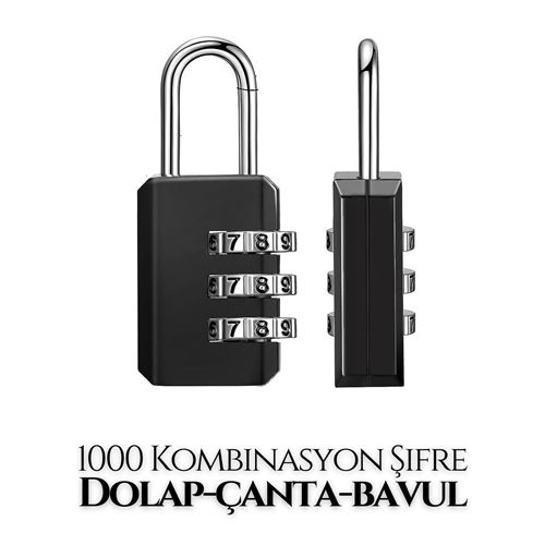 4 ADET Şifreli Mini Dolap Çanta Bavul Kilidi 20mm 720663 Toptan Paket