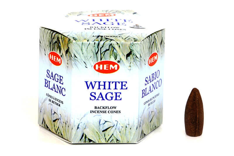 White Sage Back Flow Cones