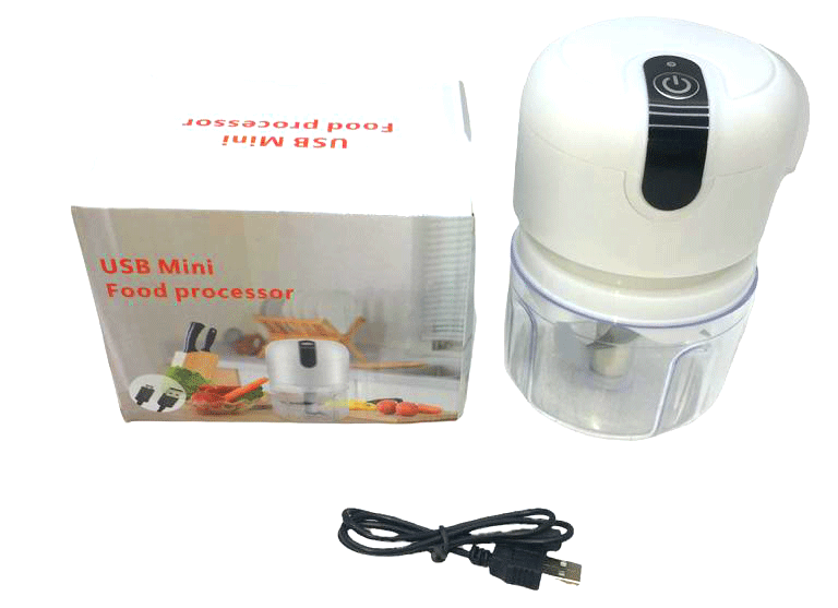 USB MİNİ FOOD PROCESSOR USB ŞARJLI MİNİ 3 BIÇAK BLENDER RONDO DOĞRAYICI 250ML (4767)