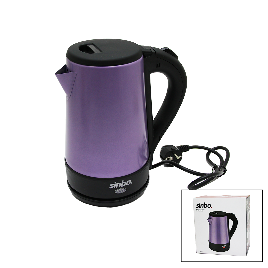 SİNBO-8017 MOR RENK ÇELİK KETTLE SU ISITICISI 1.5LT - 2200W (4767)