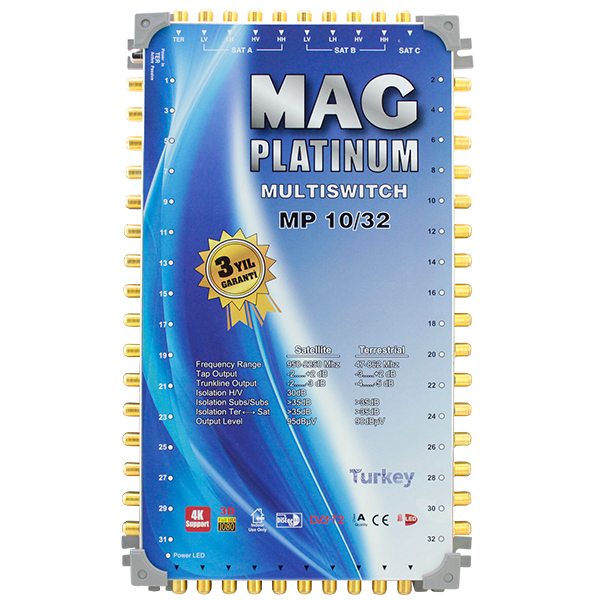 10*32 KASKATLI UYDU SANTRALİ MAG PLATINUM (4767)