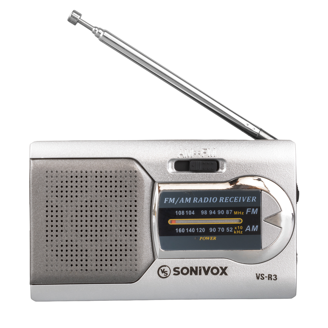 GÜMÜŞ RENK CEP TİPİ ANALOG FM RADYO VS-R3 (4767)