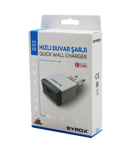 USB HIZLI EV ŞARJ ADAPTÖR BAŞLIK 18W (4767)