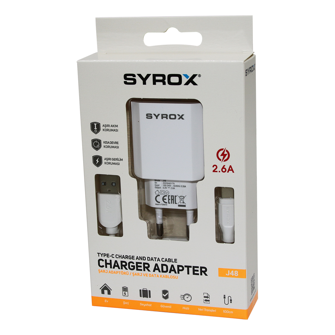 CHARGER ADAPTER TYPE-C USB SET 2.6A EV ŞARJ ALETİ (4767)