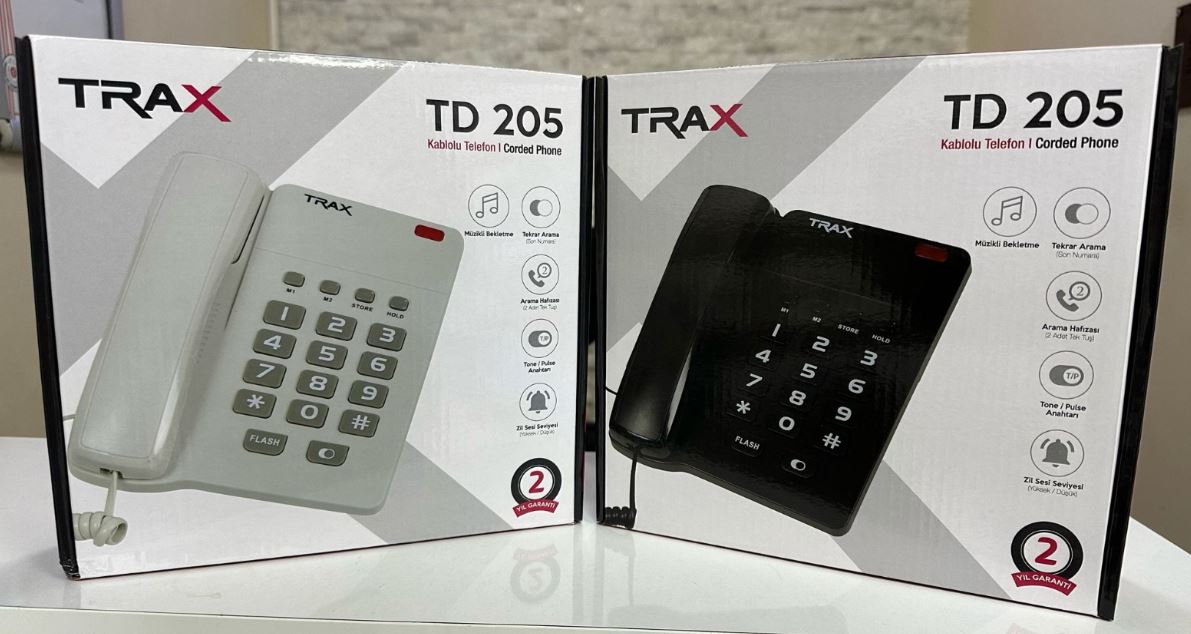 EKRANSIZ MASAÜSTÜ KABLOLU TELEFON TD-205 (4767)