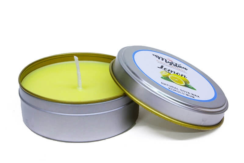 Soya Wax Mum Kokulu Tenekede Lemon