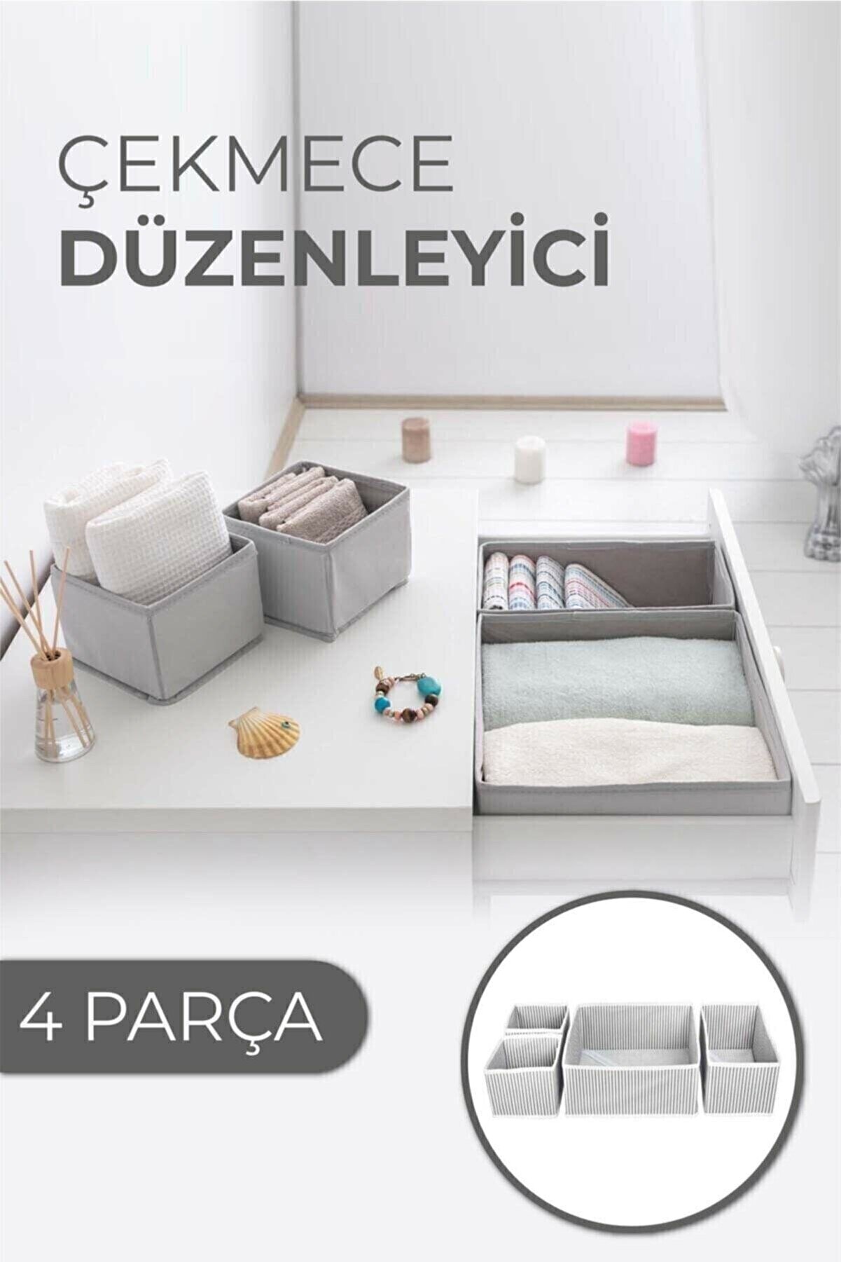 Çekmece Düzenleme Kutu Seti Organizer 4lü Set (4767)