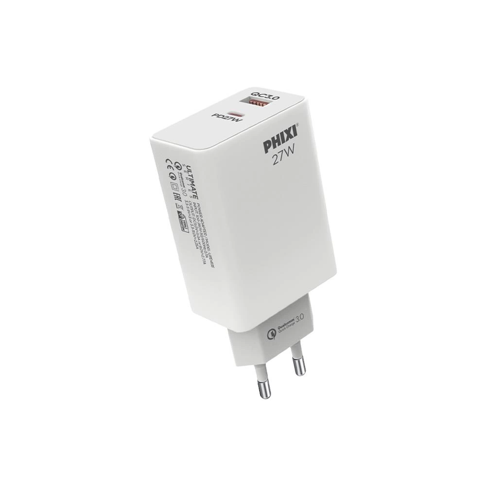 Ultimate Upd4225 27w Pd Çift Çıkışlı Hızlı Şarj Adaptörü