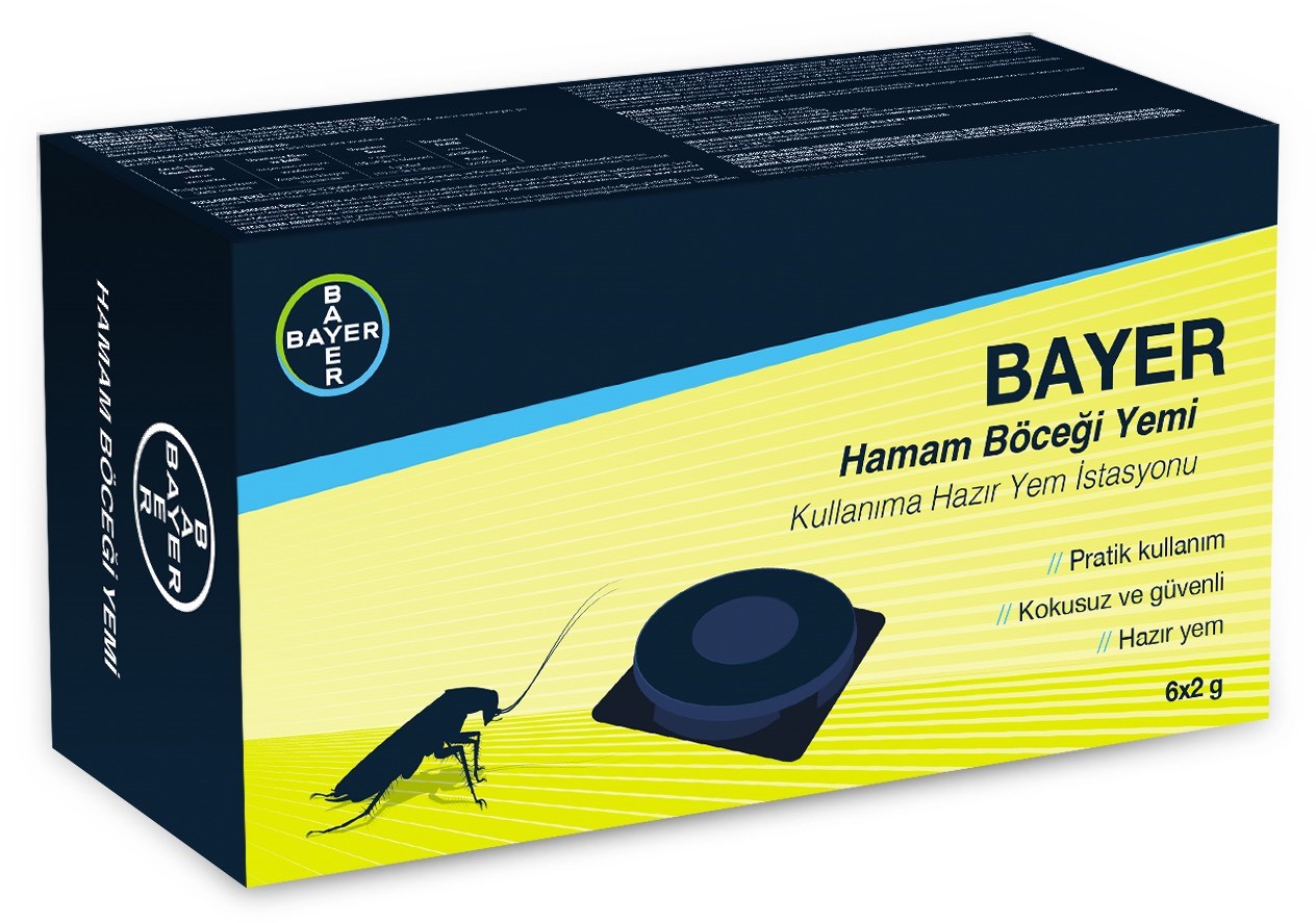 BAYER 6 PARÇA  X 2GR HAMAM BÖCEK YEMİ PLASTİK İSTASYON - YAPIŞKANLI (4767)