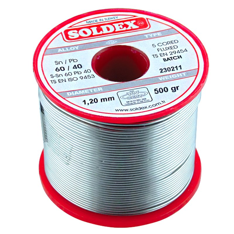 500 GR LEHİM 1.2 MM KALIN SOLDEX SN60 PB40 (4767)