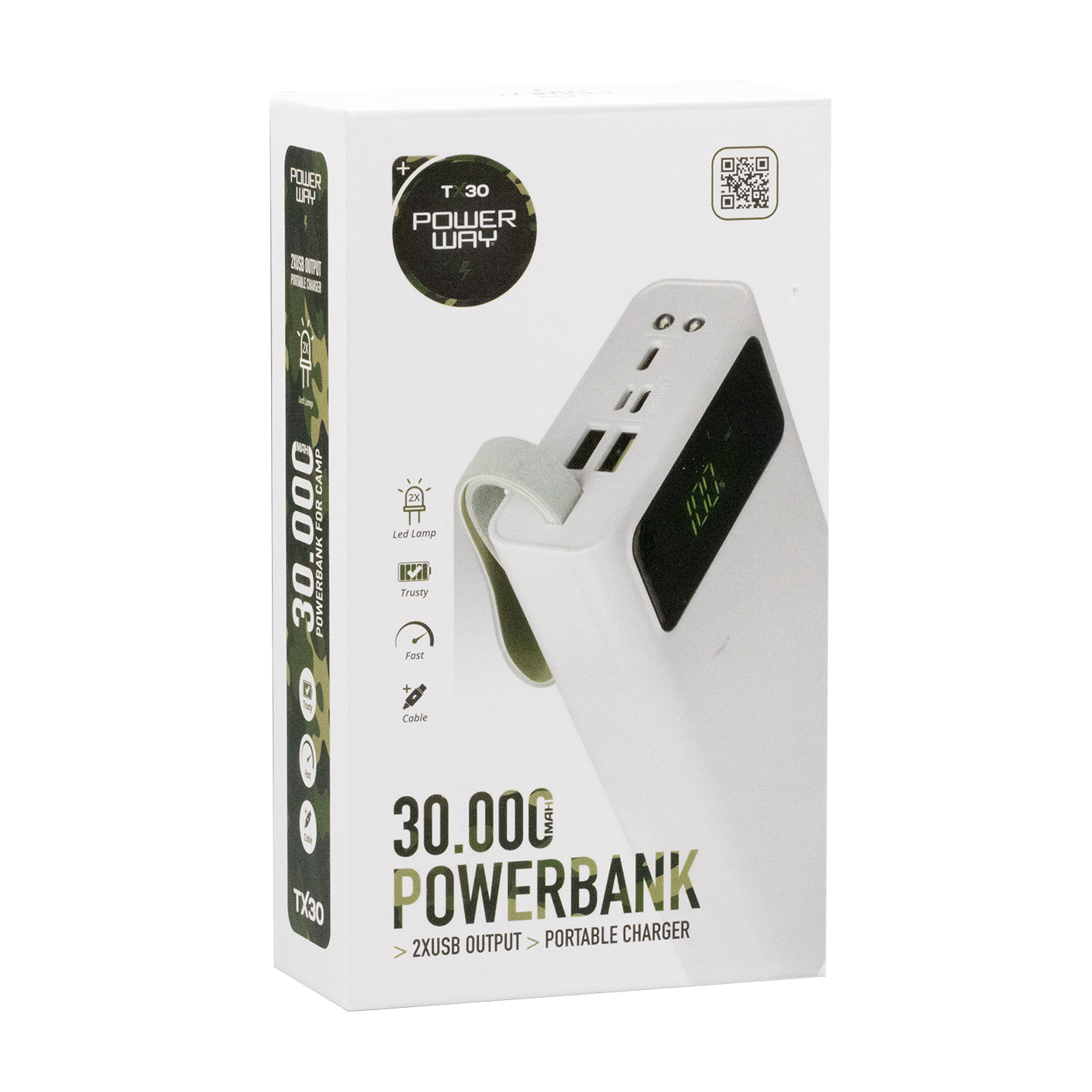 POWERWAY TX30 30000 MAH DİJİTAL GÖSTERGELİ POWERBANK (4767)