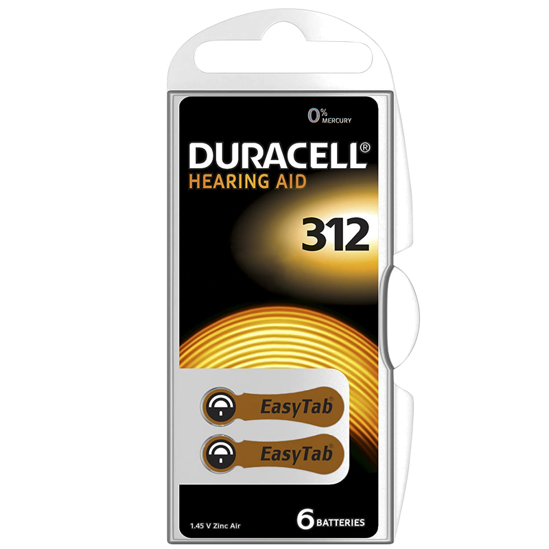 DURACELL 312 NO KULAKLIK PİLİ 6LI PAKET (4767)