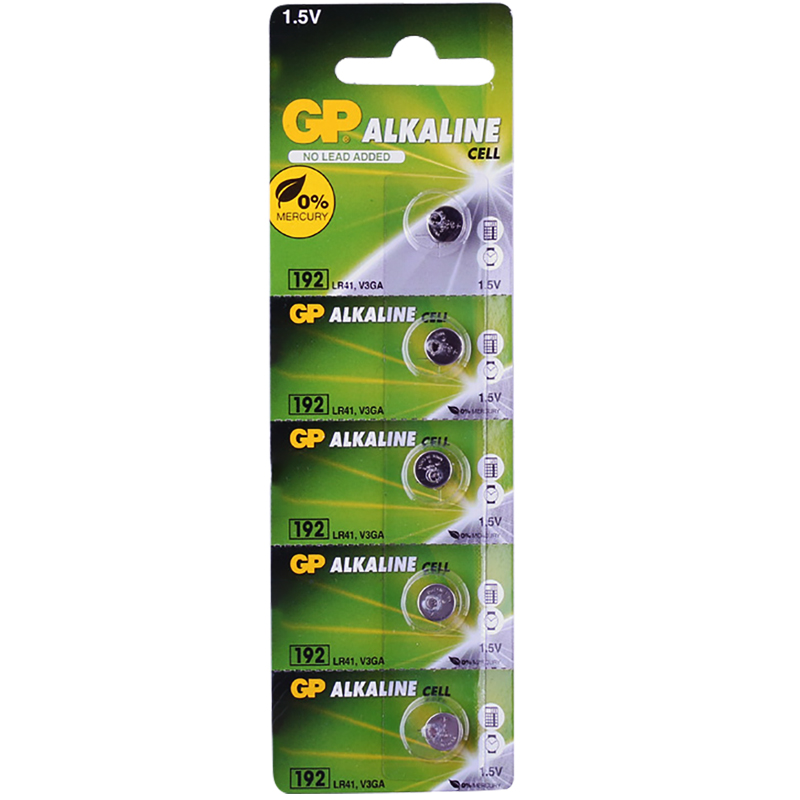 GP 192 1.5 VOLT LR 41 ALKALİN DÜĞME PİL 5Lİ PAKET FİYAT (4767)