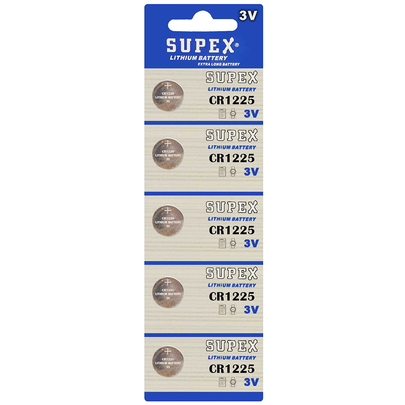 SUPEX CR1225 3 VOLT LİTYUM PİL 5Lİ PAKET FİYAT (4767)