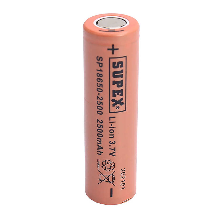 SUPEX 18650-2500 3.7V 2500 MAH DÜZ KAFA LI-ION PİL (4767)