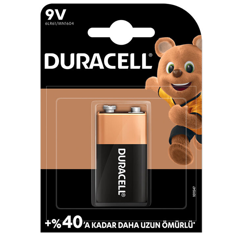 DURACELL 9 VOLT ALKALİN PİL TEKLİ (4767)