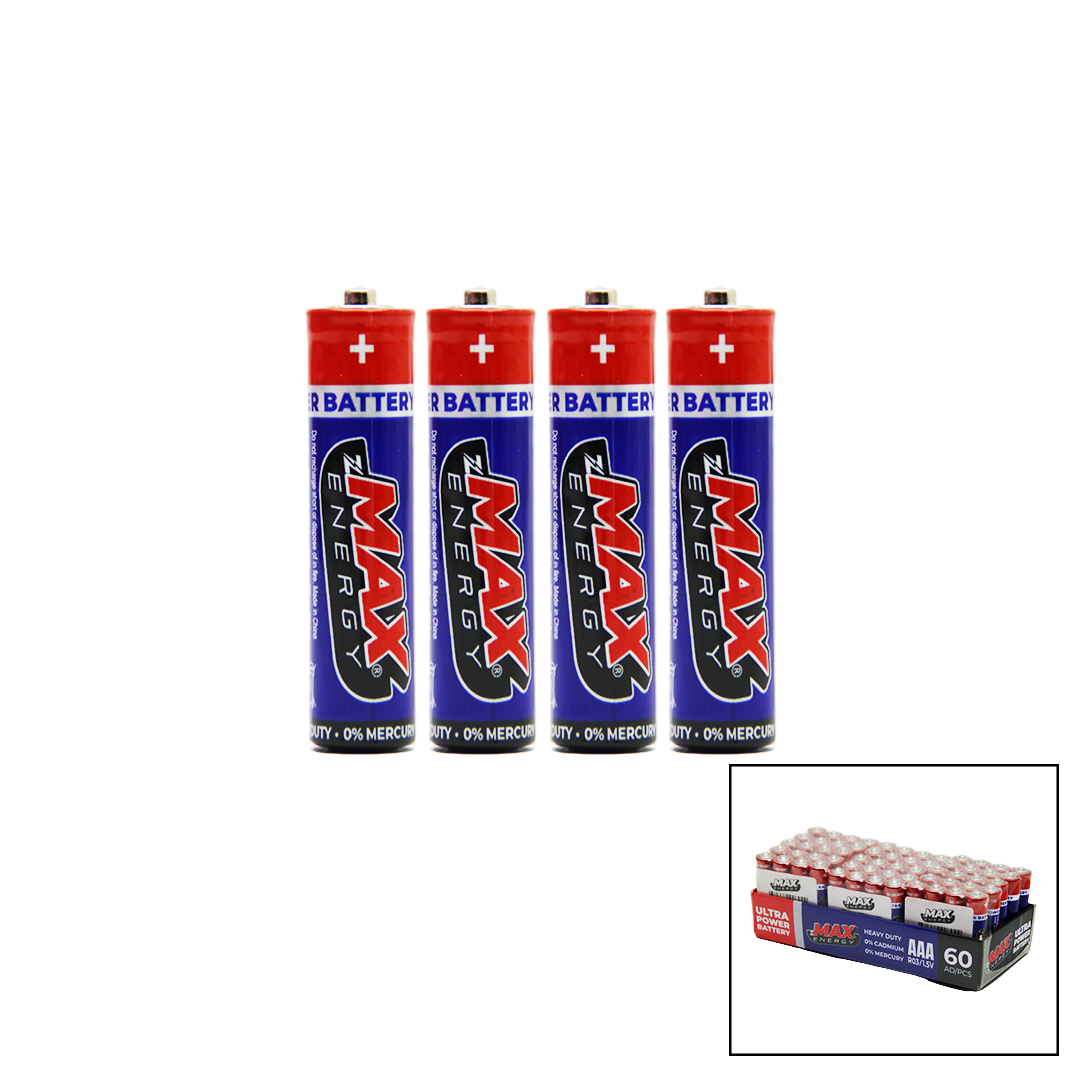 MAX ENERGY MAX-0637 PVC İNCE PİL 60 PARÇA (4767)