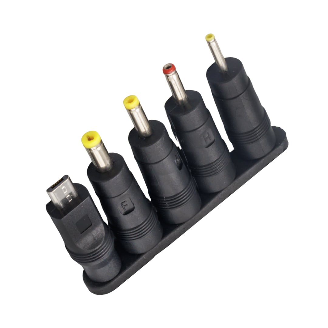 YERLİ ÜRETİM ÇOKLU YEDEK ADAPTÖR UÇ ÇEVİRİCİ (2.5x0.7MM- 4.8x1.7MM- 3.0X1.1MM-4.0X1.7MM- MICRO USB) (4767)