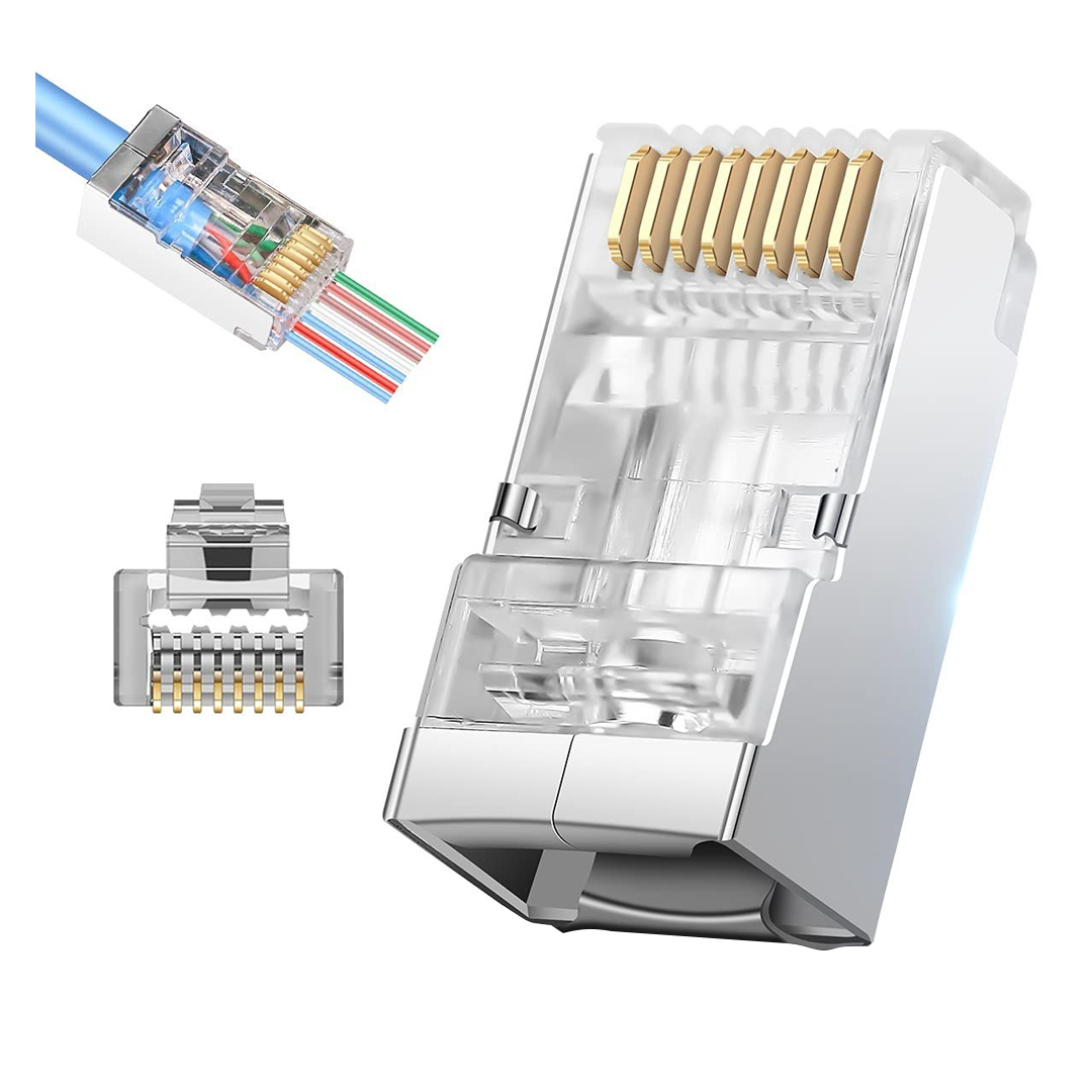 CAT6 METAL EZ PLUG YENİ NESİL 8P/8C AÇIK UÇLU SOKET (100LÜK PAKET) (4767)